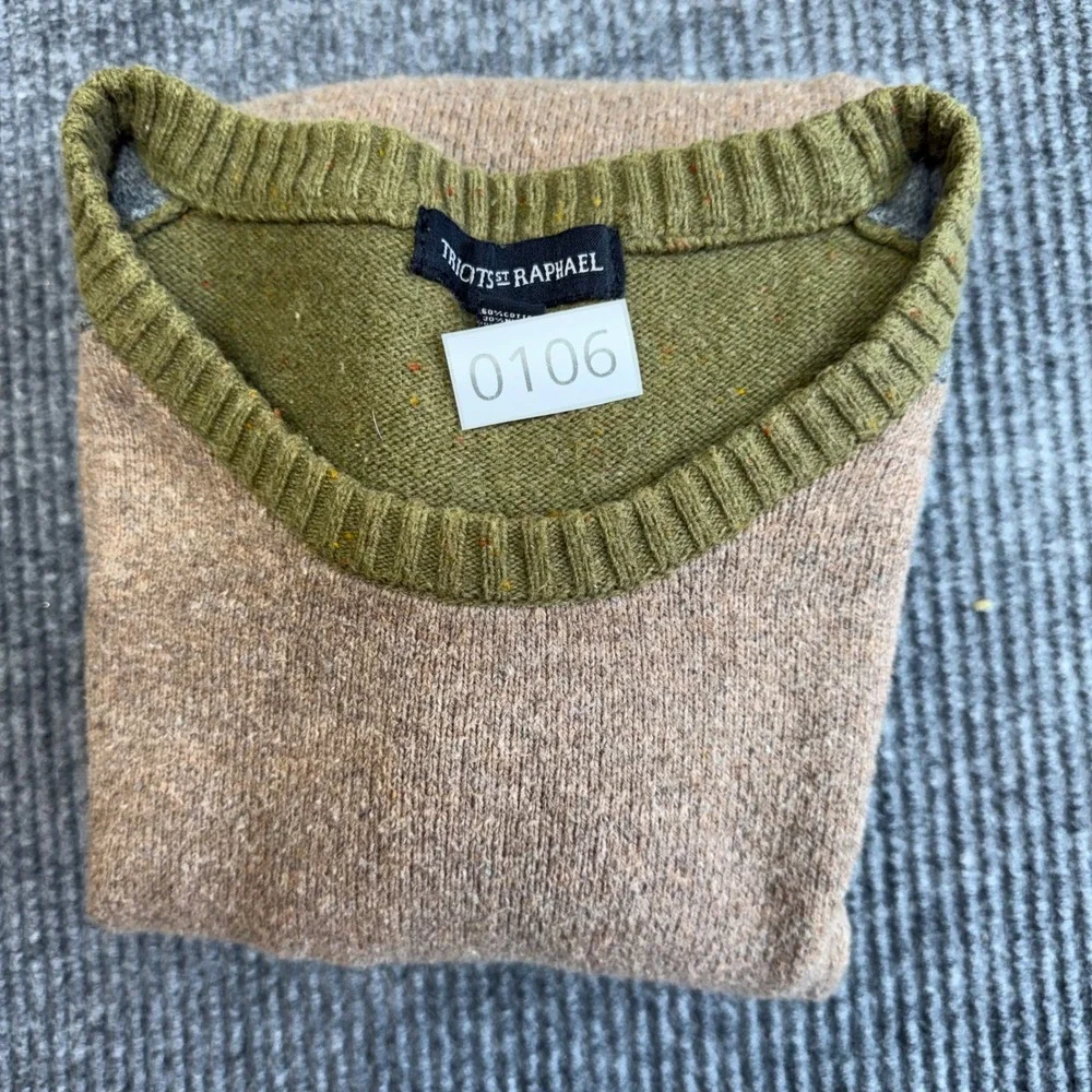 Colorblock Pullover Sweater Mens XXL Elbow Patch Grandpa Core Cozy Vintage